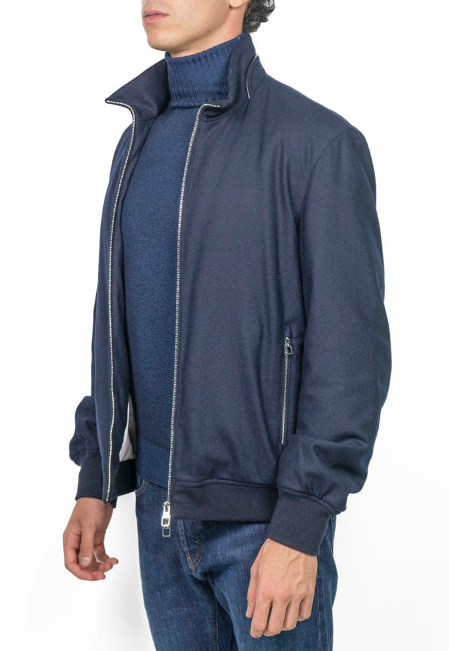 Giacca Montecore - BOMBER LORO PIANA BLU