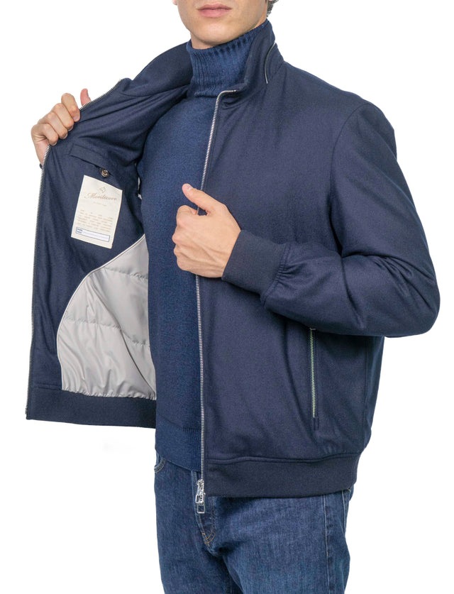 Giacca Montecore - BOMBER LORO PIANA BLU