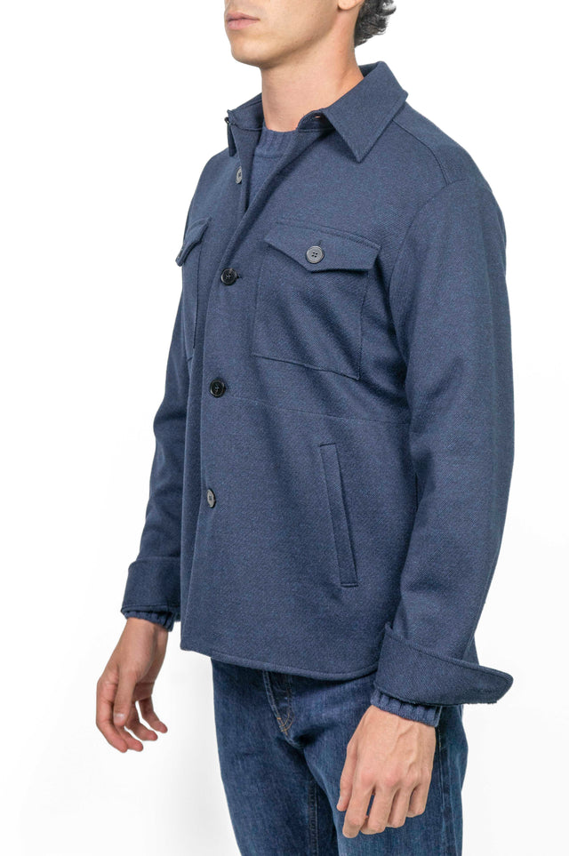Giacca Harris Wharf London - CAMICIA TWILL BLU