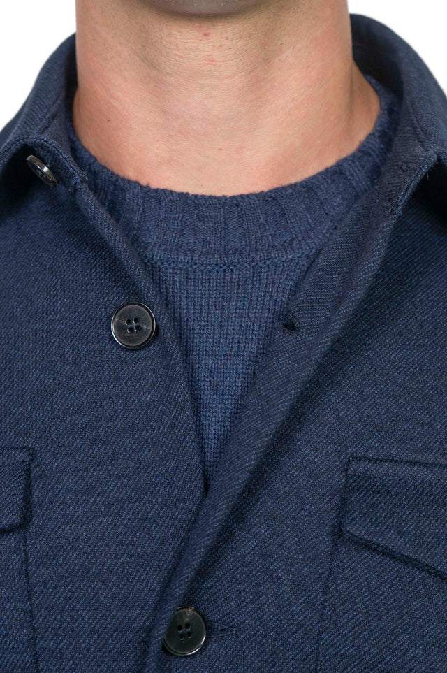 Giacca Harris Wharf London - CAMICIA TWILL BLU