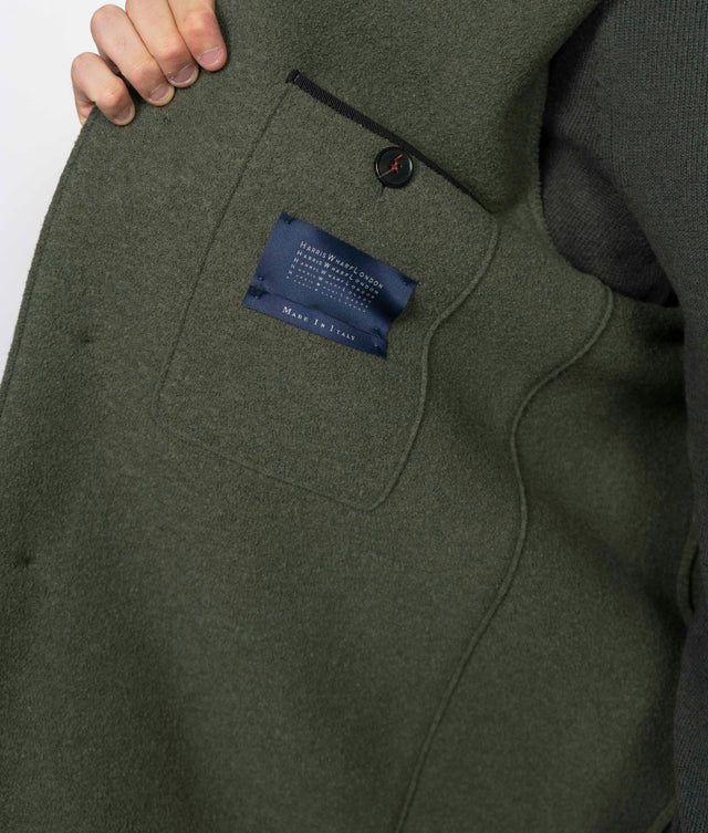 Giacca Harris Wharf London - MONO BOUCLE VERDE MILITARE