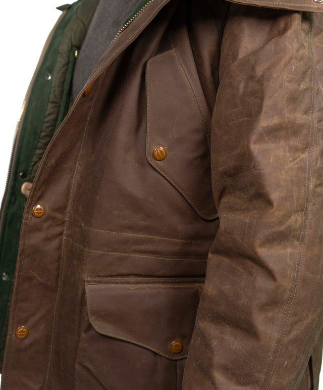 MANIFATTURA CECCARELLI FORLITALY - PARKA PARAFINATO MARRONE