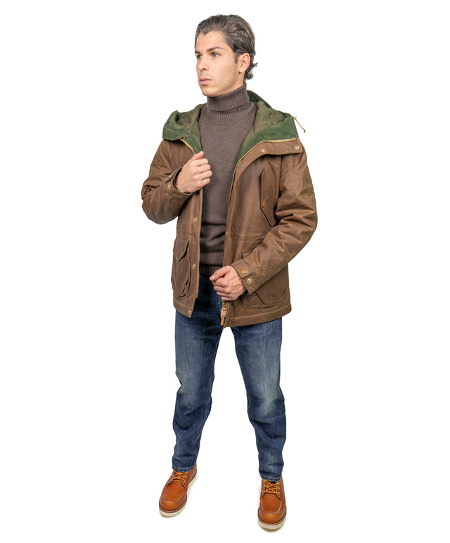 MANIFATTURA CECCARELLI FORLITALY - PARKA PARAFINATO MARRONE