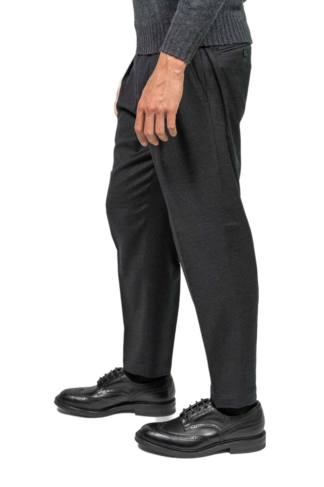 PANTALONE BRIGLIA 1949 RACCONTA LA SARTORIA Flanellina pettinata Grigio scuro