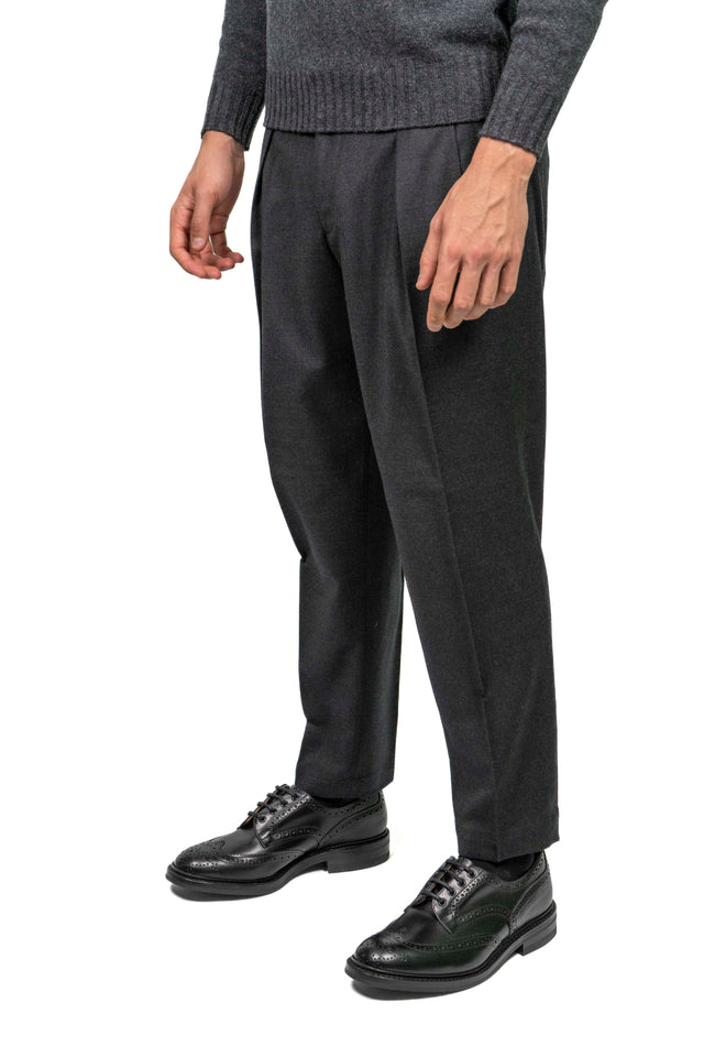 PANTALONE BRIGLIA 1949 RACCONTA LA SARTORIA Flanellina pettinata Grigio scuro