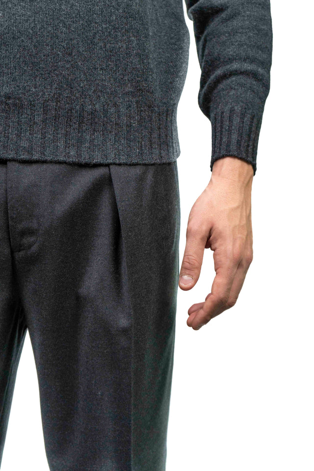 PANTALONE BRIGLIA 1949 RACCONTA LA SARTORIA Flanellina pettinata Grigio scuro