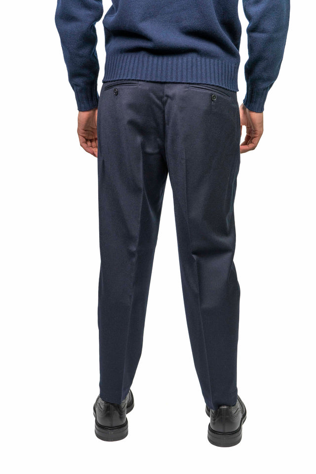 PANTALONE BRIGLIA 1949 RACCONTA LA SARTORIA - Flanellina Pettinata blu