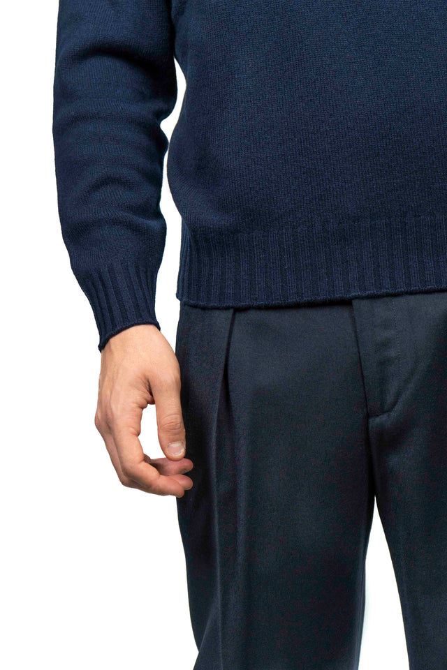 PANTALONE BRIGLIA 1949 RACCONTA LA SARTORIA - Flanellina Pettinata blu