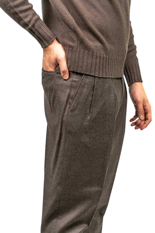 PANTALONE BRIGLIA 1949 RACCONTA LA SARTORIA - Flanellina Pettinata blu