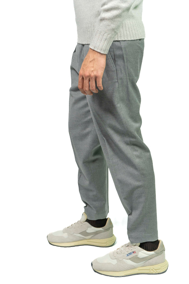 PANTALONE BRIGLIA 1949 RACCONTA LA SARTORIA - Flanellina pettinata grigio chiaro