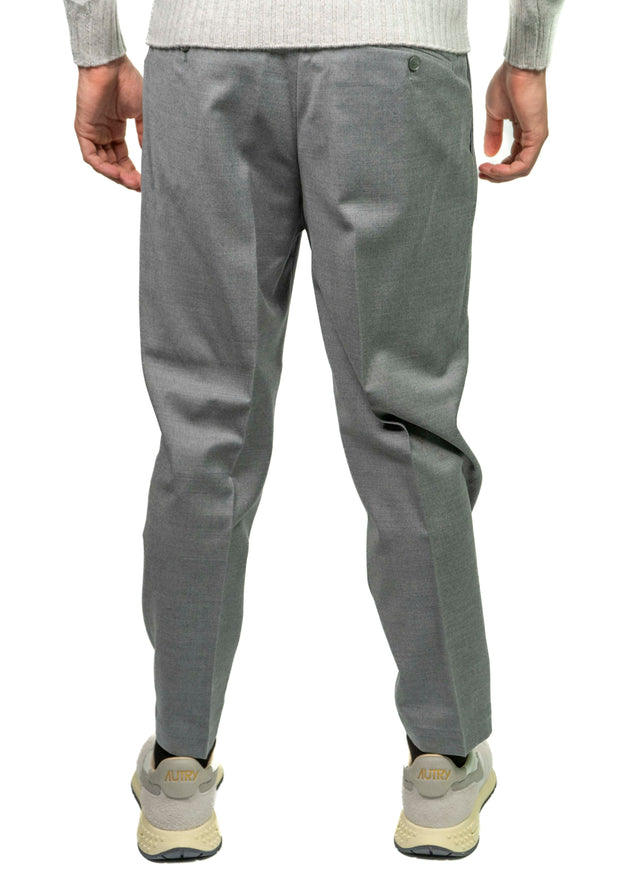 PANTALONE BRIGLIA 1949 RACCONTA LA SARTORIA - Flanellina pettinata grigio chiaro