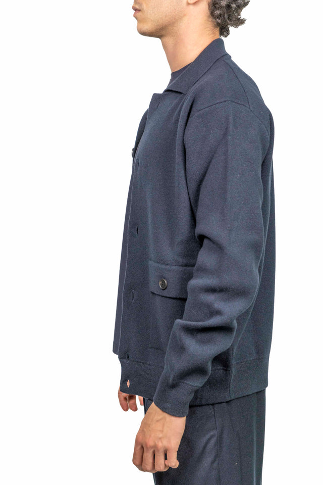 Filippo De Laurentiis - (Cardigan) Giacca Lana Cachemire blu