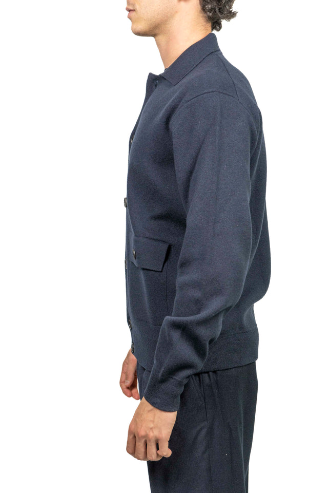 Filippo De Laurentiis - (Cardigan) Giacca Lana Cachemire blu