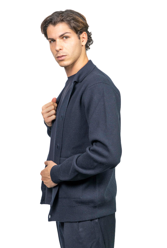 Filippo De Laurentiis - (Cardigan) Giacca Lana Cachemire blu