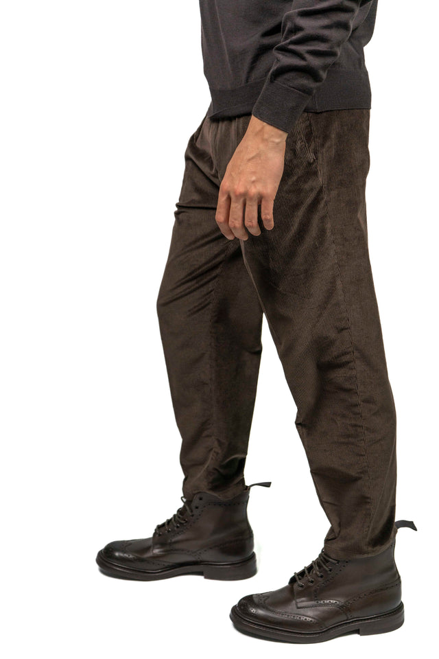 PANTALONE BRIGLIA 1949 RACCONTA LA SARTORIA - Velluto marrone scuro