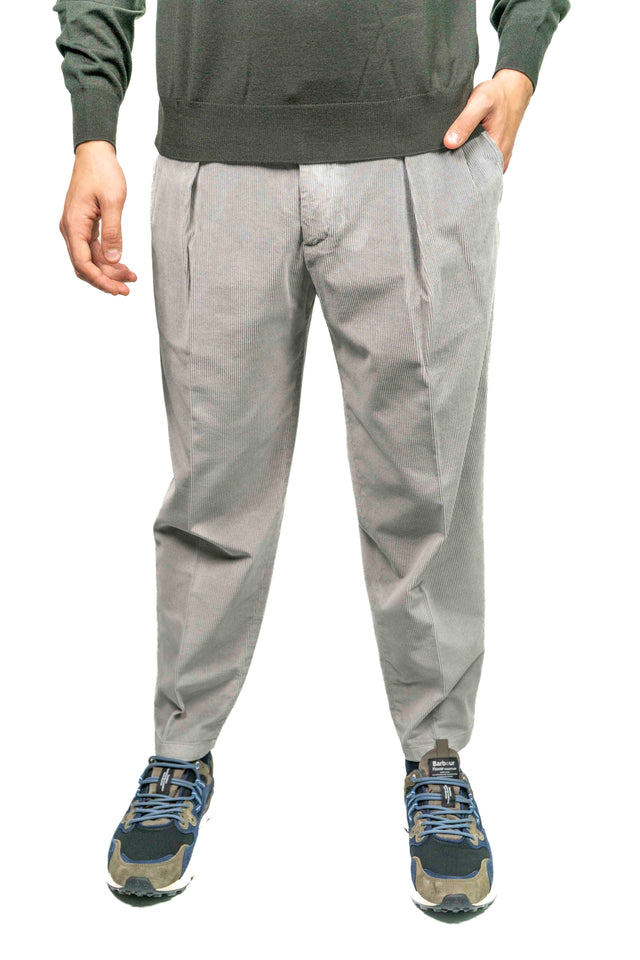 PANTALONE BRIGLIA 1949 RACCONTA LA SARTORIA - Velluto grigio chiaro