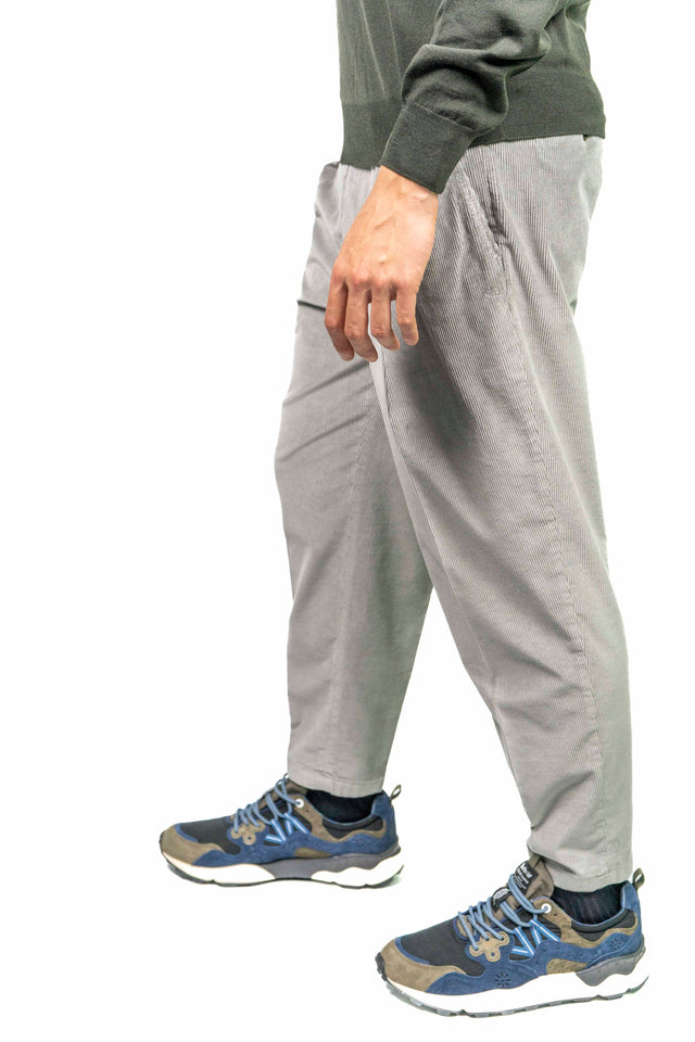 PANTALONE BRIGLIA 1949 RACCONTA LA SARTORIA - Velluto grigio chiaro