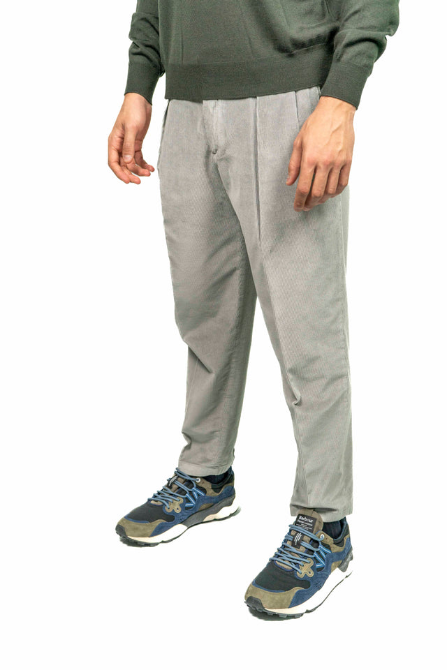 PANTALONE BRIGLIA 1949 RACCONTA LA SARTORIA - Velluto grigio chiaro