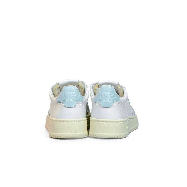 Sneakers Autry - Medalist Low in pelle (bianca e azzurra)