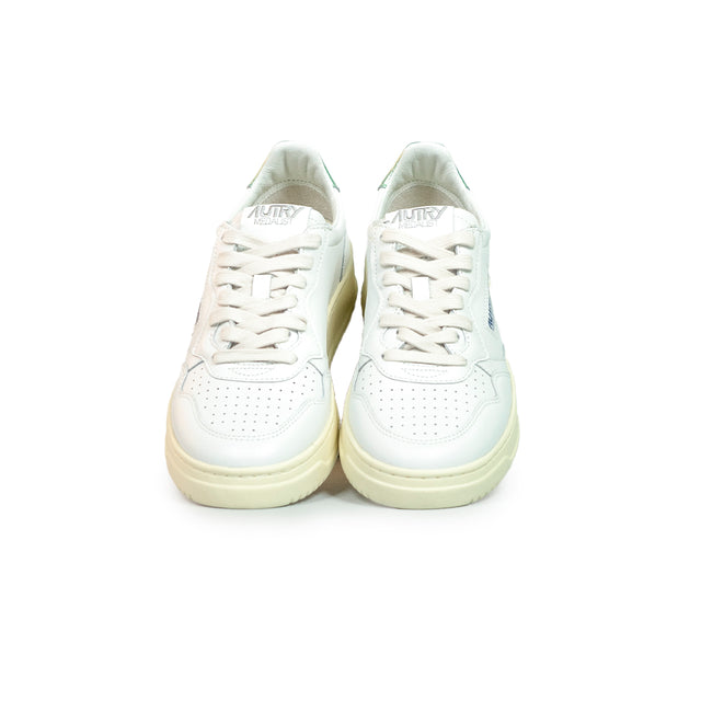 Sneakers Autry - Medalist Leather Low (tab bianca e verde)