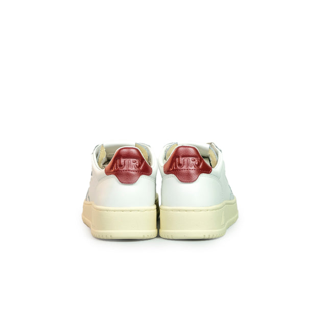 Sneakers Autry - Medalist Leather Low (bianco e Syrah)