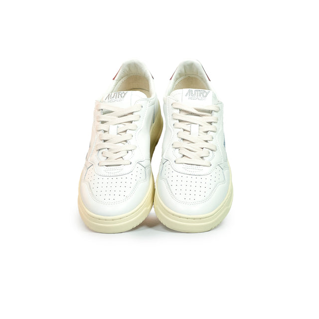 Sneakers Autry - Medalist Leather Low (bianco e Syrah)