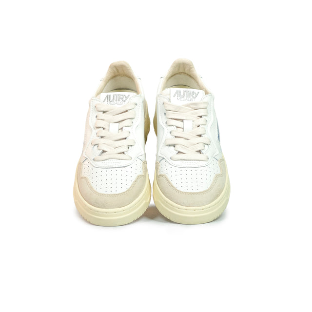 Sneaker Autry - MEDALIST LOW bianche in pelle e suede
