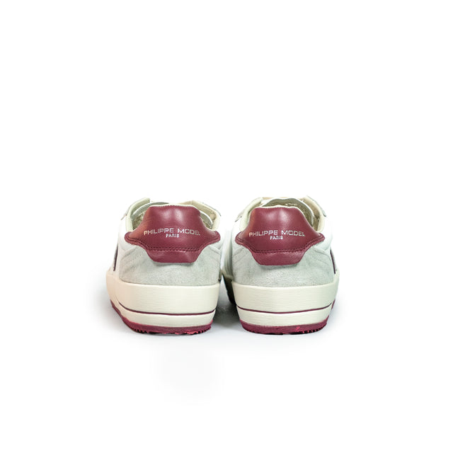 Sneakers Philippe Model - Nice Low West (bianco e bordeaux)