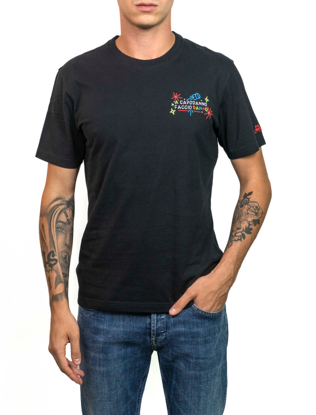 T-shirt Saint Barth - A CAPODANNO FACCIO DANNO | EDIZIONE SPECIALE INSULTI LUMINOSI