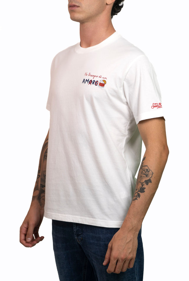 T-shirt Saint Barth - HO BISOGNO DI UN AMARO | EDIZIONE SPECIALE INSULTI LUMINOSI