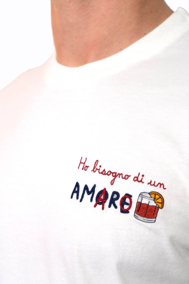 T-shirt Saint Barth - HO BISOGNO DI UN AMARO | EDIZIONE SPECIALE INSULTI LUMINOSI