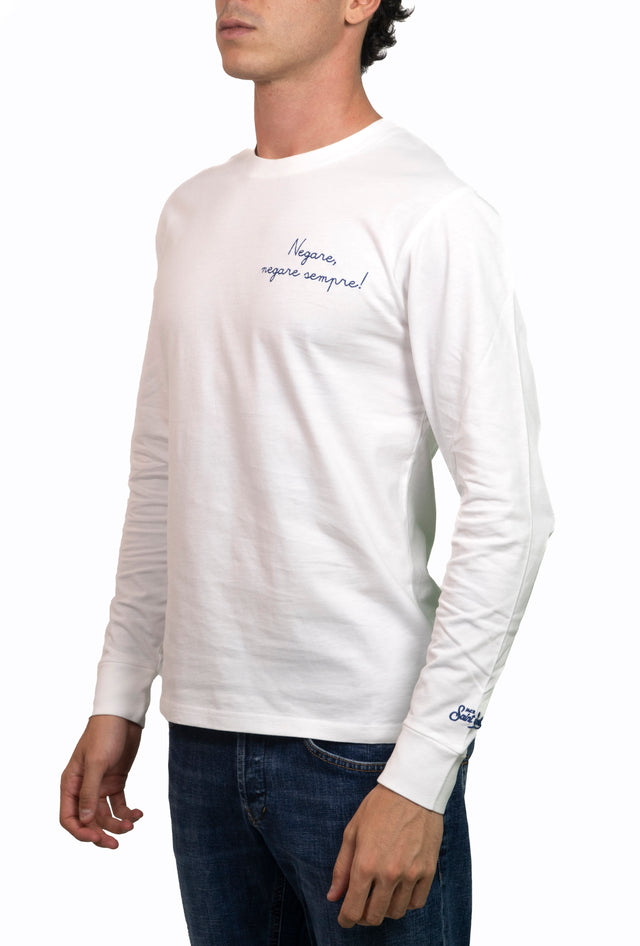 T-shirt maniche lunghe Saint Barth - NEGARE, NEGARE SEMPRE! | EDIZIONE SPECIALE INSULTI LUMINOSI