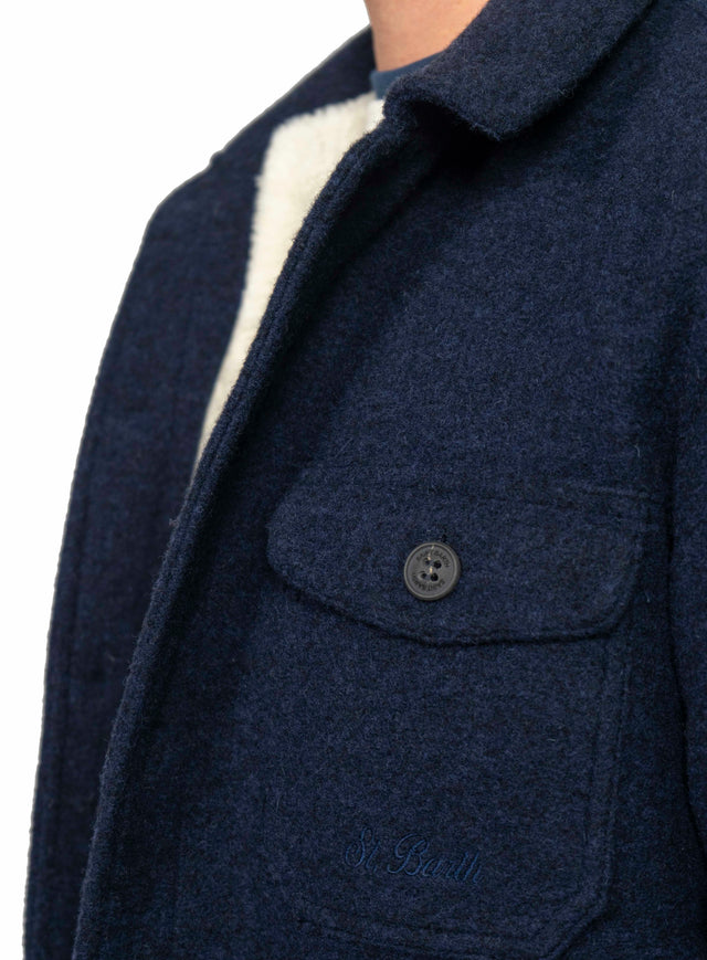 Giacca Saint Barth Sherpa classic blu