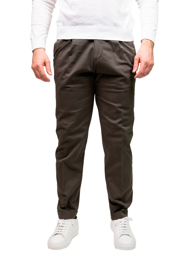 Pantaloni Silk DVR45 marrone scuro