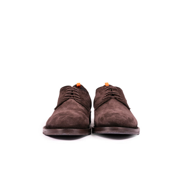 Openclosedshoes - Derby camoscio lucio - Marrone scuro, moka