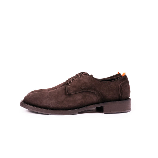 Openclosedshoes - Derby camoscio lucio - Marrone scuro, moka