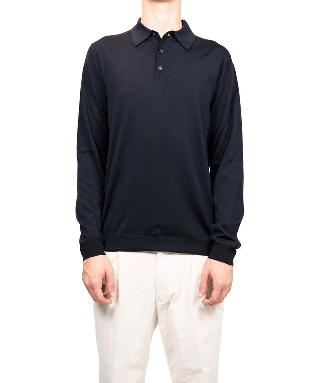 Zanone- Polo flexwool blu