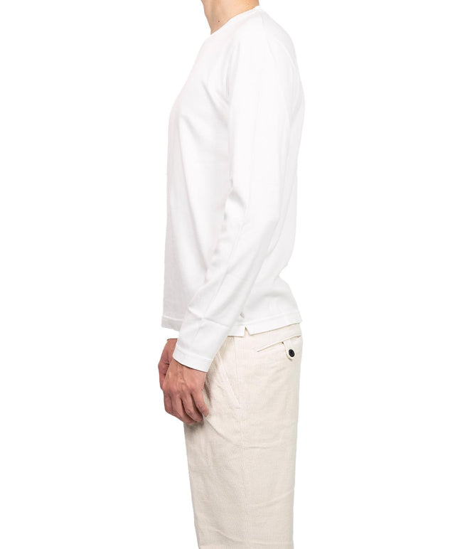 Zanone - T-shirt interlock a maniche lunghe bianco