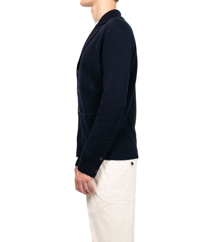 Zanone - Cardigan Revers blu