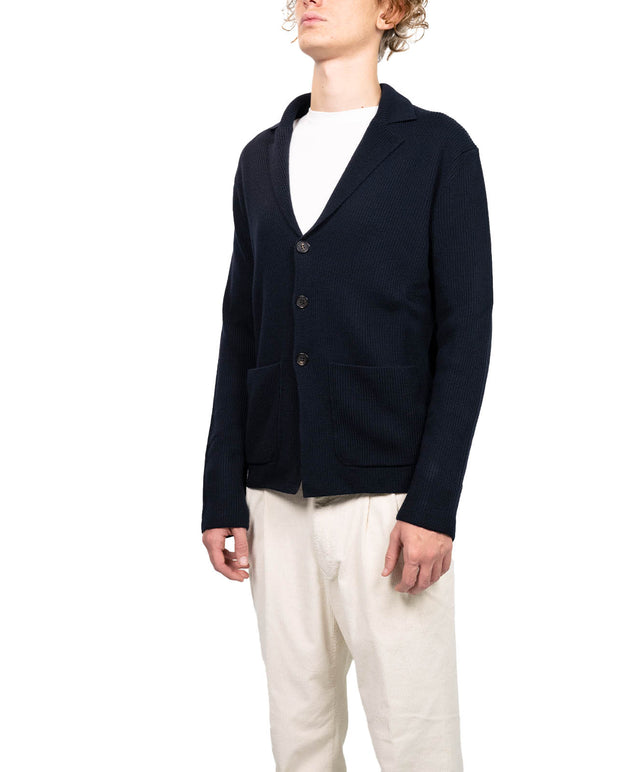 Zanone - Cardigan Revers blu