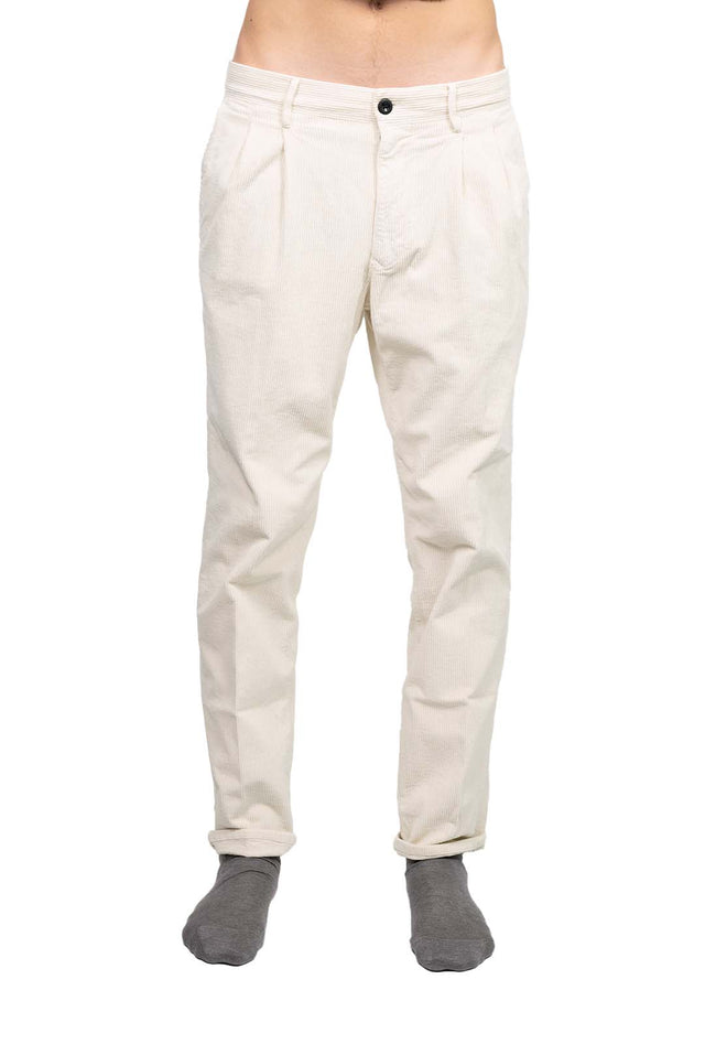 Incotex Slacks -  velluto bianco