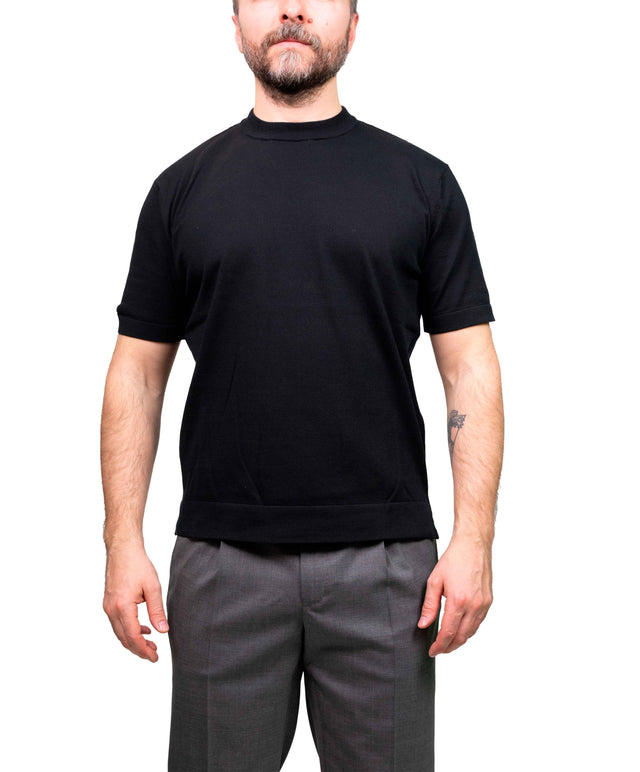Filippo De Laurentiis - T-shirt Calata crepes nera