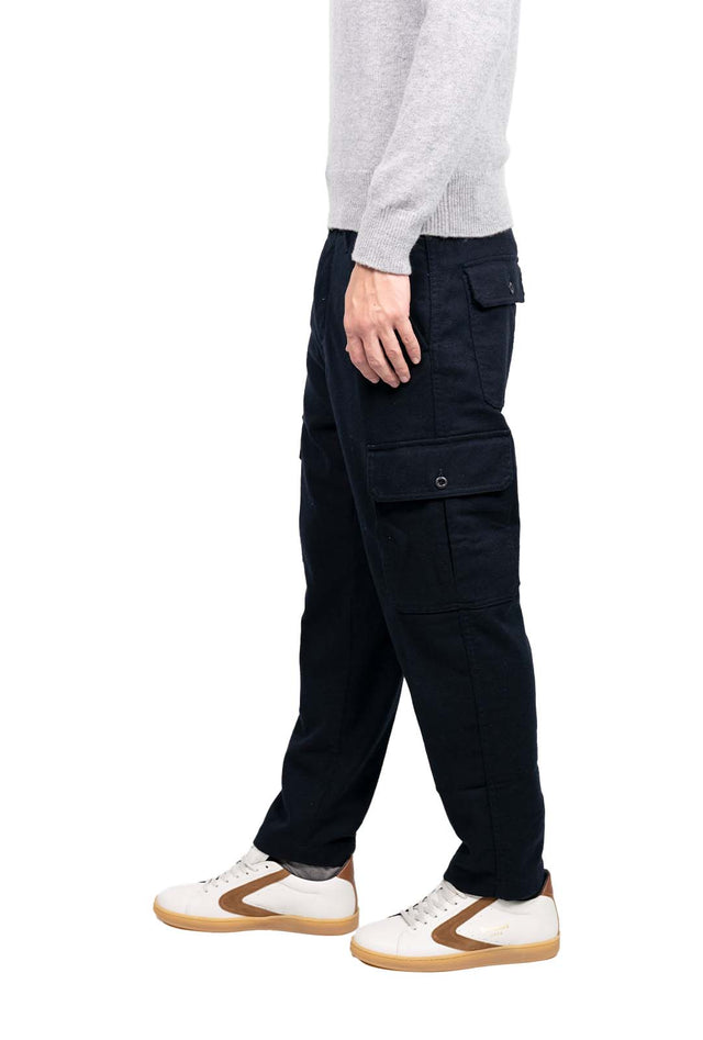 Incotex Slacks - cargo lana blu machine was