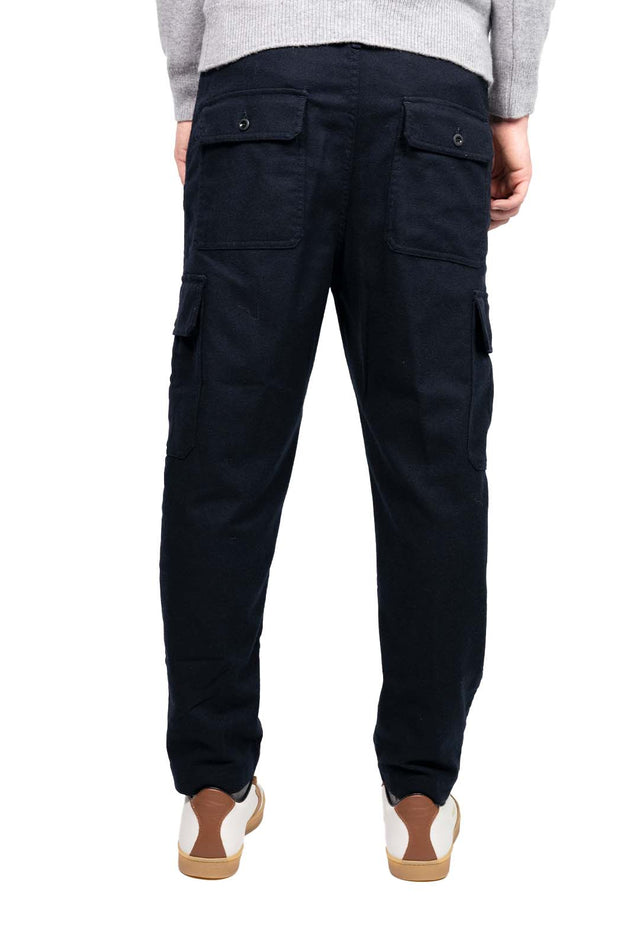 Incotex Slacks - cargo lana blu machine was