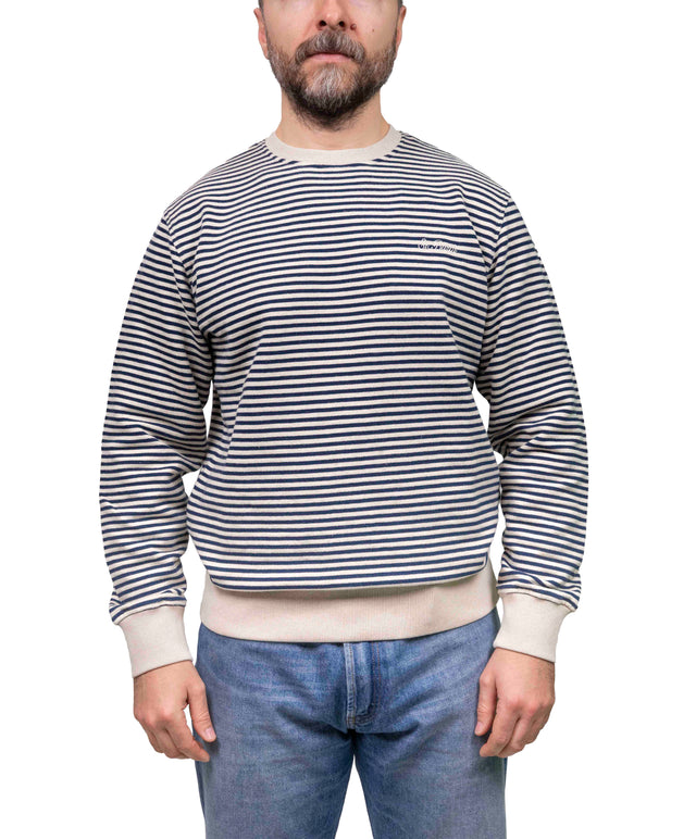 Felpa rigata - beige e blu - MC2 Saint Barth