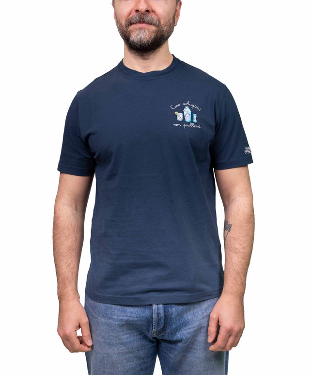 T-shirt “creo soluzioni non problemi” - blu - MC2 Saint Barth