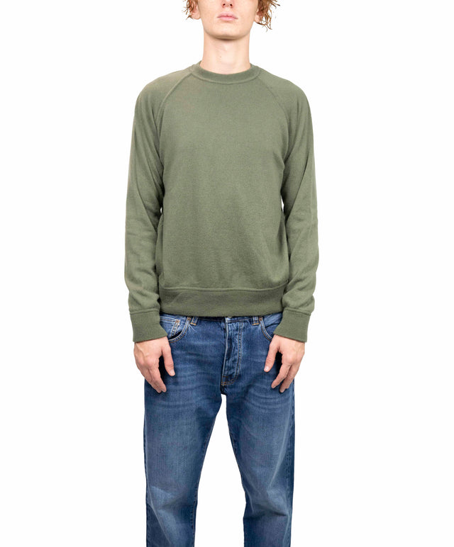 Riviera Cashmere - Felpa Cashmere verde militare