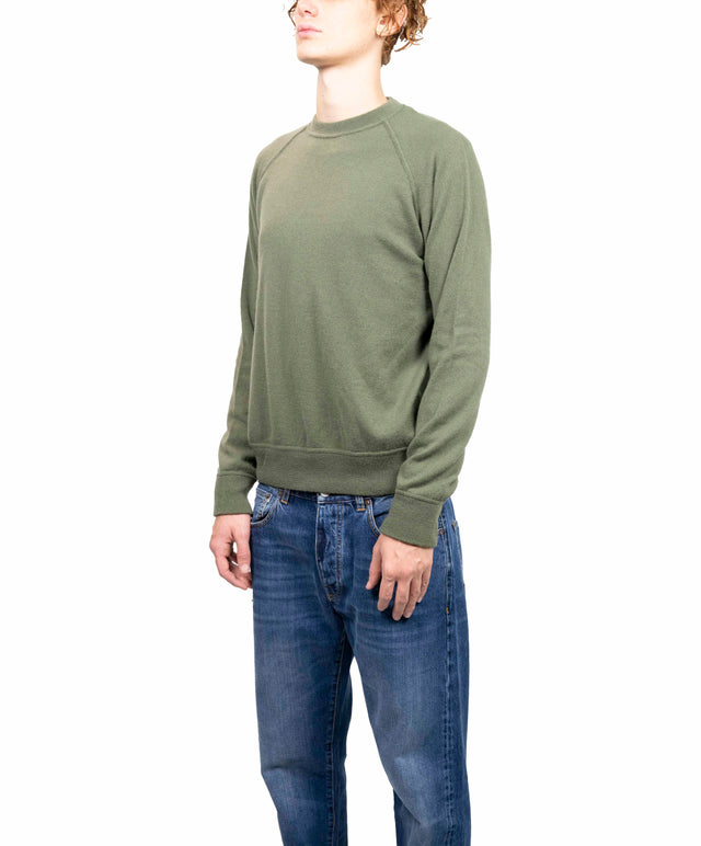 Riviera Cashmere - Felpa Cashmere verde militare