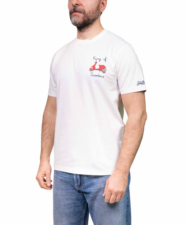 T-shirt”King of scooters” - bianca - MC2 Saint Barth