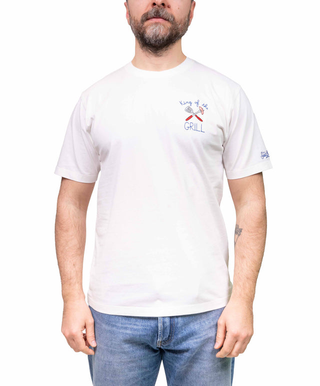T-shirt ”King of the grill” - bianca - MC2 Saint Barth